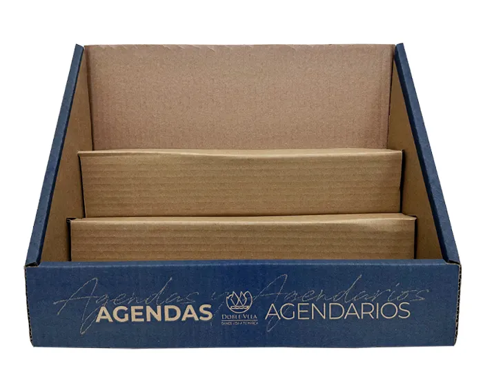 EXHIBIDOR DE AGENDAS A2026 AZUL — clave A2026