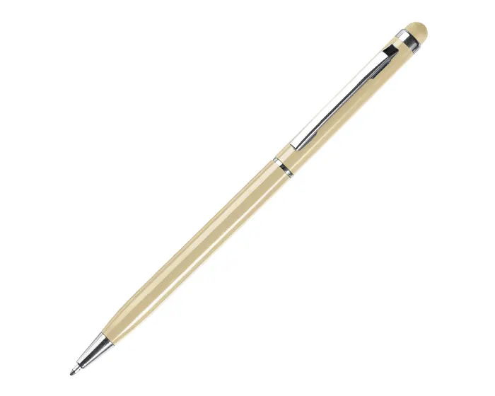 BOLÍGRAFO DE ALUMINIO CON TOUCH ODDRA A2113 BEIGE — clave A2113
