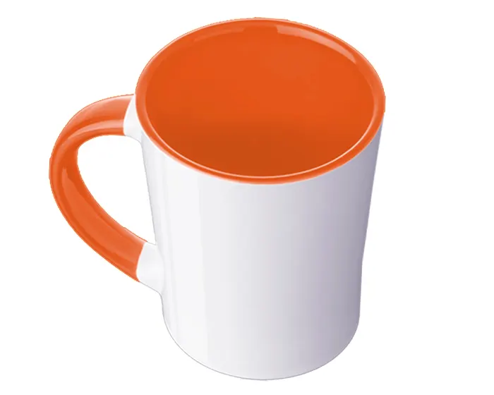 TAZA CONICA BICOLOR 14 OZ BICOLOR ARLES A2154 NARANJA — clave A2154