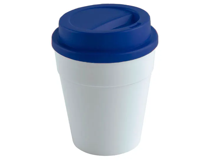 VASO 350 ML. CON TAPA DE PLASTICO LATE A2234 AZUL — clave A2234