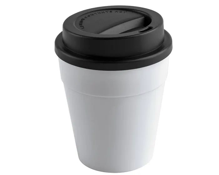 VASO 350 ML. CON TAPA DE PLASTICO LATE A2234 NEGRO — clave A2234
