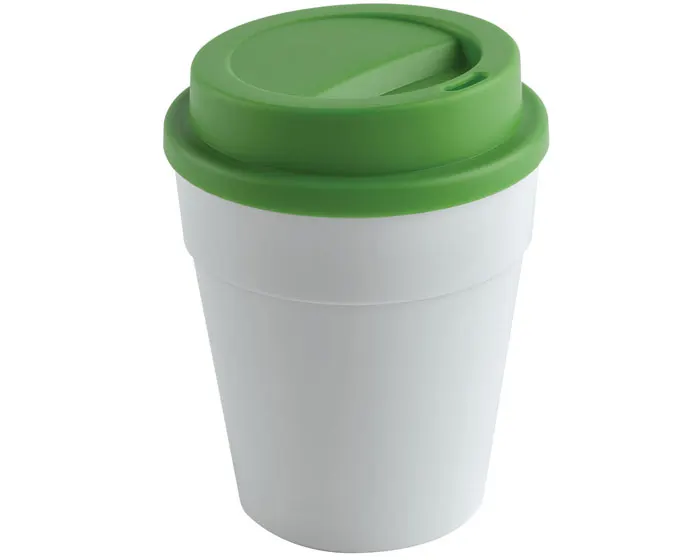 VASO 350 ML. CON TAPA DE PLASTICO LATE A2234 VERDE CLARO — clave A2234