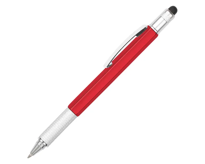 BOLÍGRAFO DE PLÁSTICO CON TOUCH HEXA A2252 ROJO — clave A2252