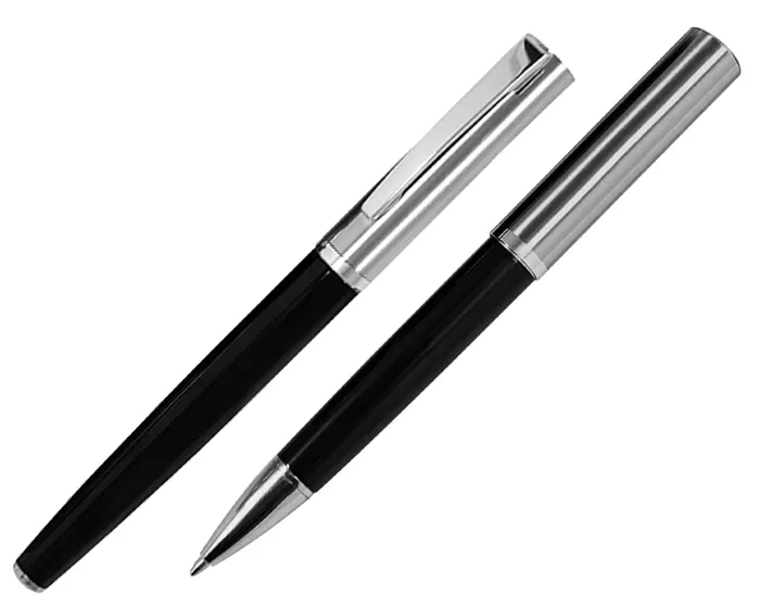 SET DE BOLÍGRAFOS DE METAL NIMBUS A2314 NEGRO — clave A2314