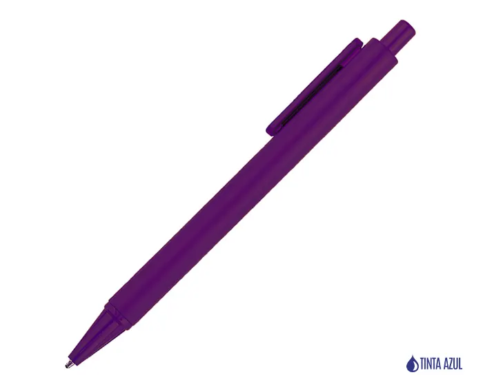 BOLÍGRAFO DE PLÁSTICO BELMA DE TINTA AZUL A2321A MORADO — clave A2321A