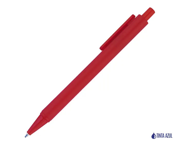 BOLÍGRAFO DE PLÁSTICO BELMA DE TINTA AZUL A2321A ROJO — clave A2321A