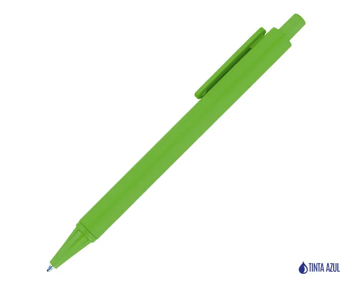 BOLÍGRAFO DE PLÁSTICO BELMA DE TINTA AZUL A2321A VERDE CLARO — clave A2321A