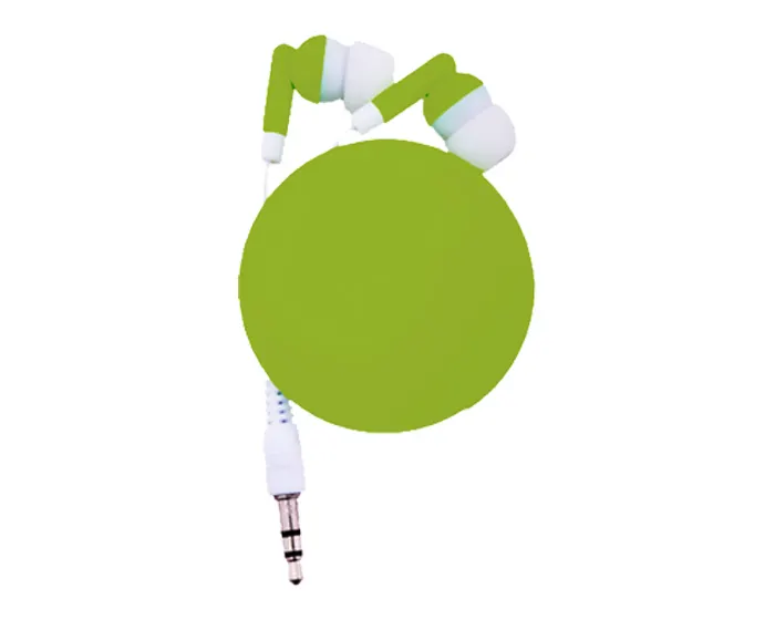 AUDÍFONOS CON CLIP Y BASE PARA CABLES MELODY A2392 VERDE CLARO — clave A2392