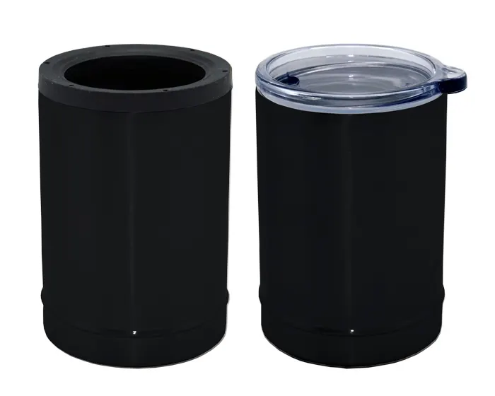 TERMO PORTA LATAS DE ACERO INOXIDABLE DE 360 ML. CROP A2429 NEGRO A2429 Negro