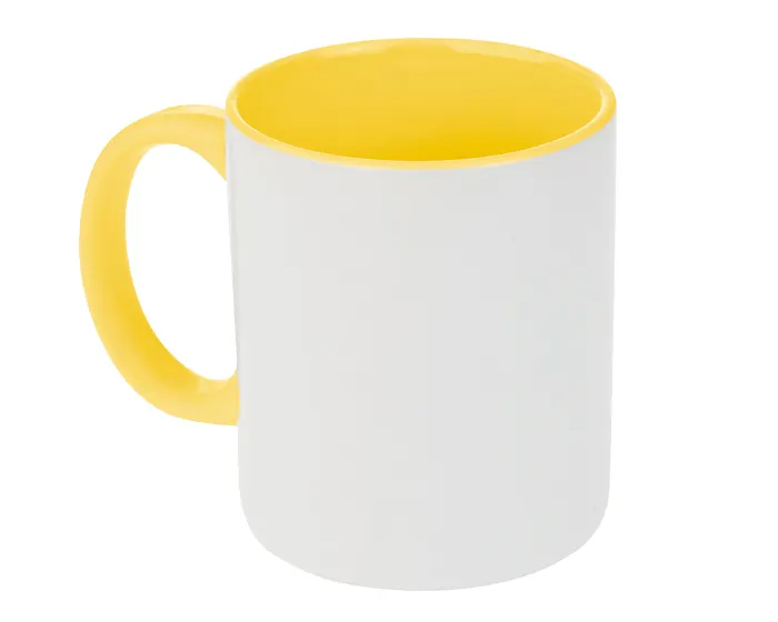 TARRO BICOLOR DE SUBLIMACIÓN 11 OZ ALINE A2463 AMARILLO — clave A2463
