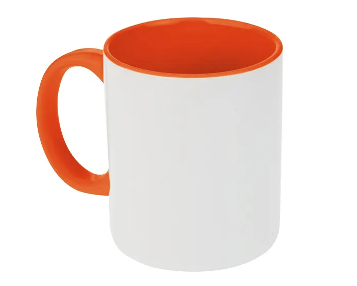 TARRO BICOLOR DE SUBLIMACIÓN 11 OZ ALINE A2463 NARANJA — clave A2463