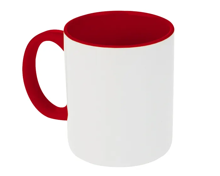 TARRO BICOLOR DE SUBLIMACIÓN 11 OZ ALINE A2463 ROJO A2463 Rojo