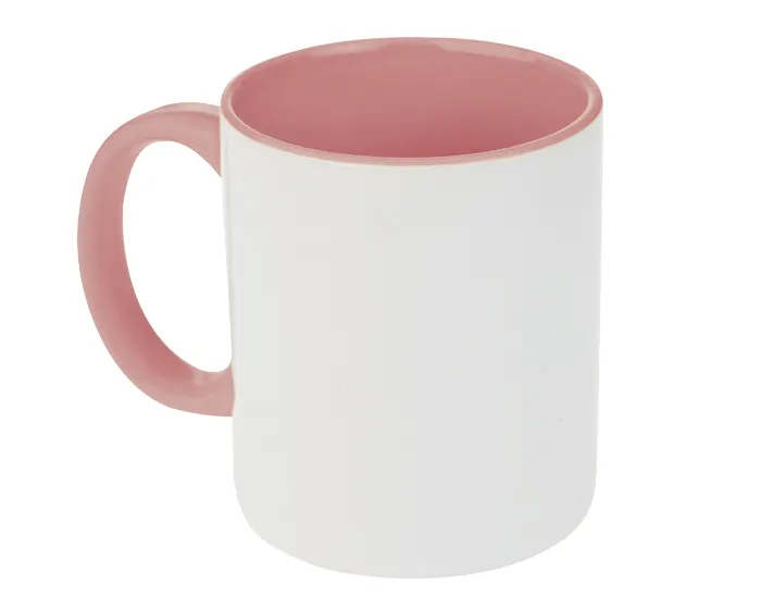 TARRO BICOLOR DE SUBLIMACIÓN 11 OZ ALINE A2463 ROSA — clave A2463