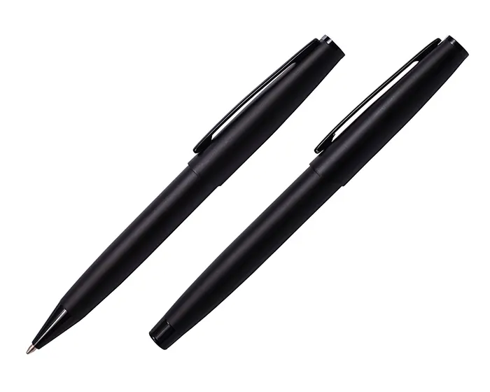SET DE BOLÍGRAFOS DE METAL TWAS A2538 NEGRO — clave A2538