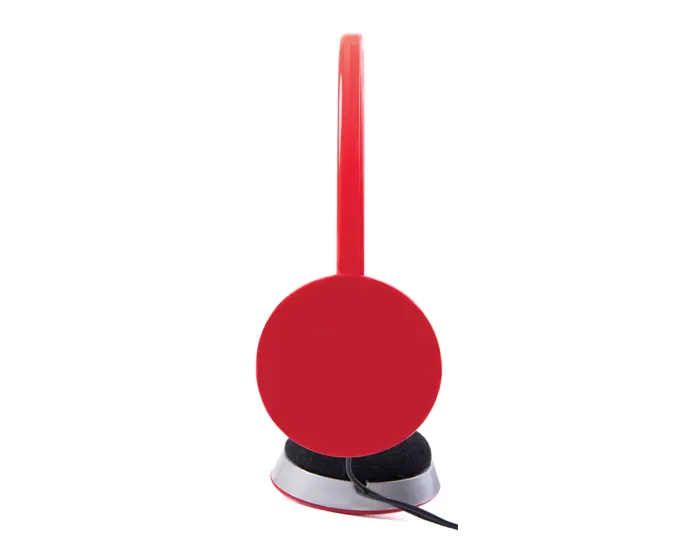 AUDÍFONOS DE DIADEMA CON ALMOHADILLAS PROTECTORAS AURA A2559 ROJO — clave A2559