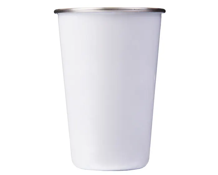 VASO DE ACERO INOX. DE SUBLIMACIÓN 450 ML. JULL A2614 BLANCO — clave A2614