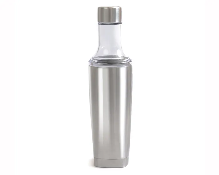 TERMO MULTI-TAPA DE ACERO INOXIDABLE DE 650 ML. CLYDE A2667 PLATA — clave A2667