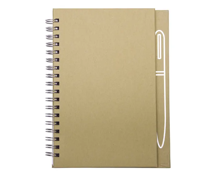 LIBRETA CON IMÁN PARA BOLÍGRAFO METÁLICO, SPAIN A2670 BEIGE — clave A2670