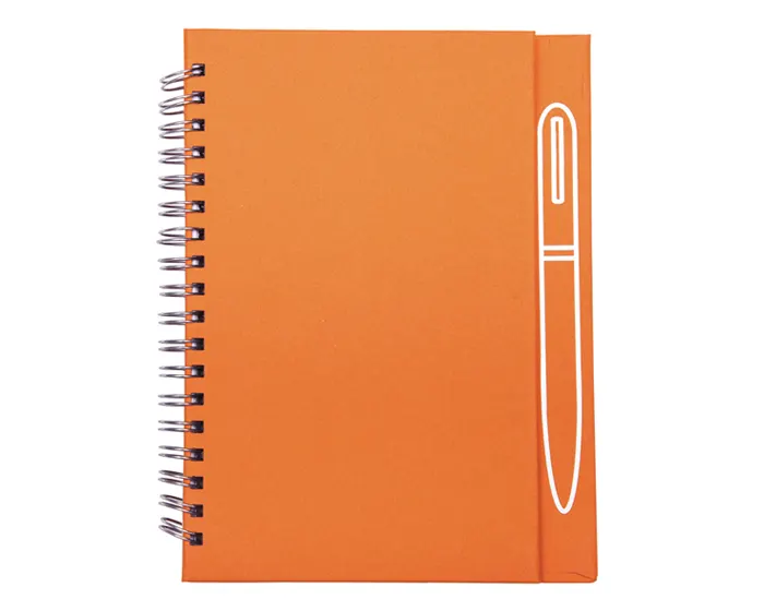 LIBRETA CON IMÁN PARA BOLÍGRAFO METÁLICO, SPAIN A2670 NARANJA — clave A2670