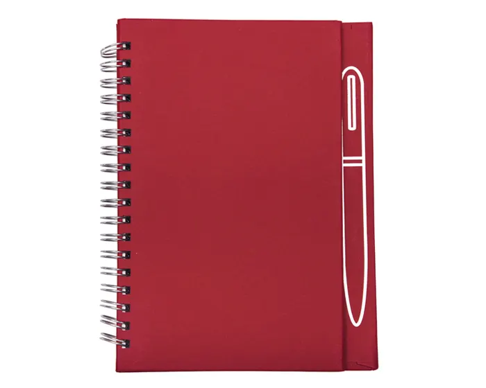 LIBRETA CON IMÁN PARA BOLÍGRAFO METÁLICO, SPAIN A2670 ROJO — clave A2670