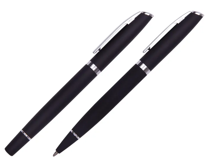 SET DE BOLÍGRAFOS DE METAL ELTON A2687 NEGRO — clave A2687