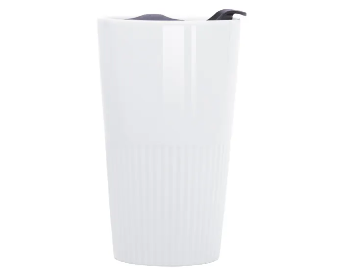 VASO DE CERÁMICA DE DOBLE PARED DE 10 OZ MIAMI A2694 BLANCO A2694 Blanco