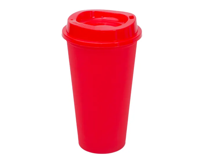 VASO CAFETERO DE PLÁSTICO 473 ML. ALDO A2750 ROJO — clave A2750