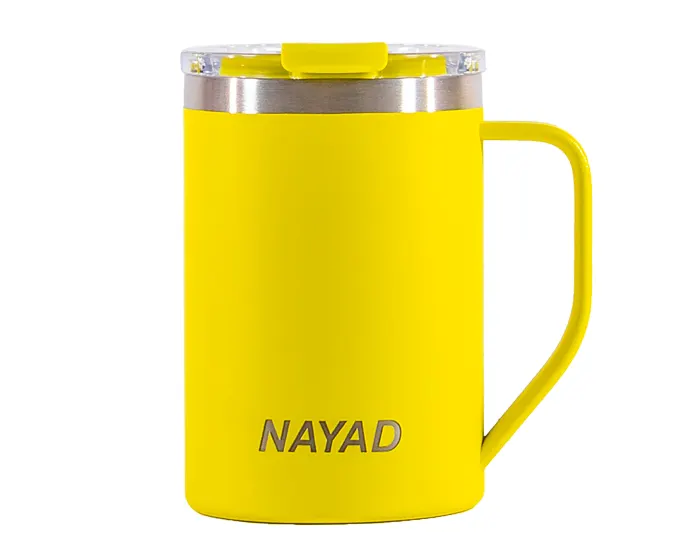 TARRO TÉRMICO DOBLE PARED ACERO INOX. 15 OZ. NAYAD METRO A2777 AMARILLO A2777 Amarillo