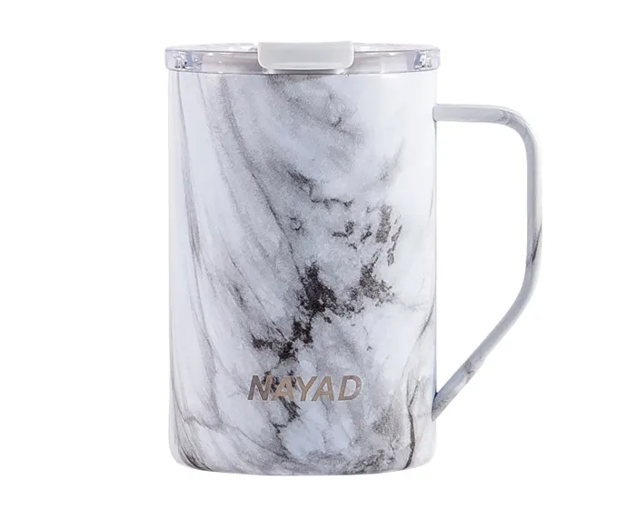 TARRO TÉRMICO DOBLE PARED ACERO INOX. 15 OZ. NAYAD METRO A2777 MARMOLEADO — clave A2777