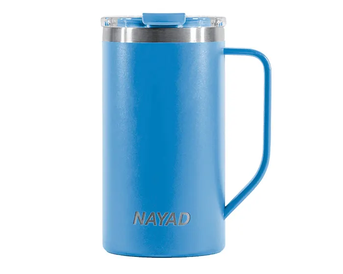 TARRO TÉRMICO DOBLE PARED ACERO INOX. 20 OZ. NAYAD METRO TALL A2778 AZUL — clave A2778