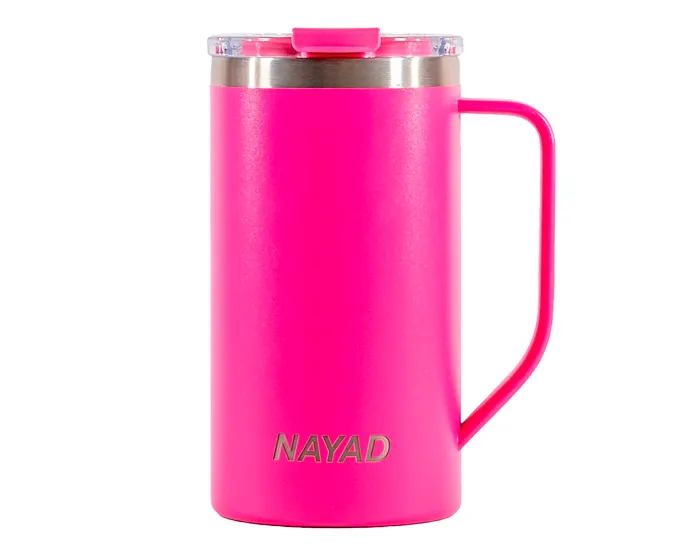 TARRO TÉRMICO DOBLE PARED ACERO INOX. 20 OZ. NAYAD METRO TALL A2778 ROSA — clave A2778