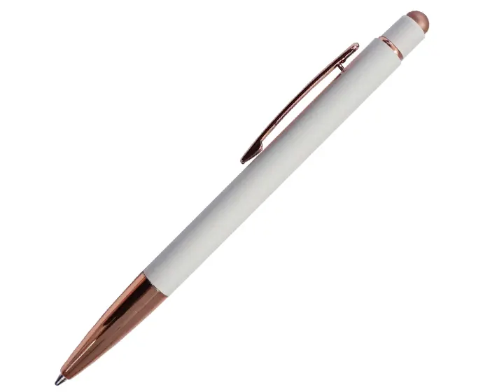 BOLÍGRAFO DE ALUMINIO CON TOUCH LEIA A2795 BLANCO — clave A2795
