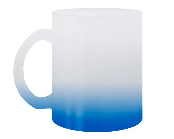 TARRO SATINADO BICOLOR DE SUBLIMACIÓN 11 OZ RAINBOW A2798 AZUL CLARO — clave A2798
