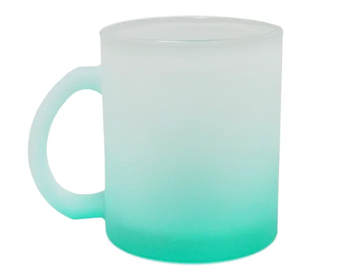 TARRO SATINADO BICOLOR DE SUBLIMACIÓN 11 OZ RAINBOW A2798 VERDE — clave A2798