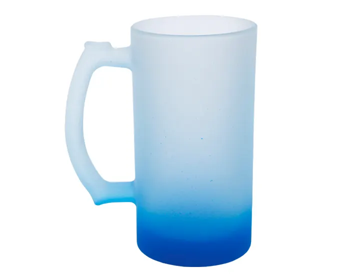 TARRO CERVECERO SATINADO BICOLOR DE SUBLIMACIÓN 16 OZ CHELADO A2799 AZUL CLARO — clave A2799