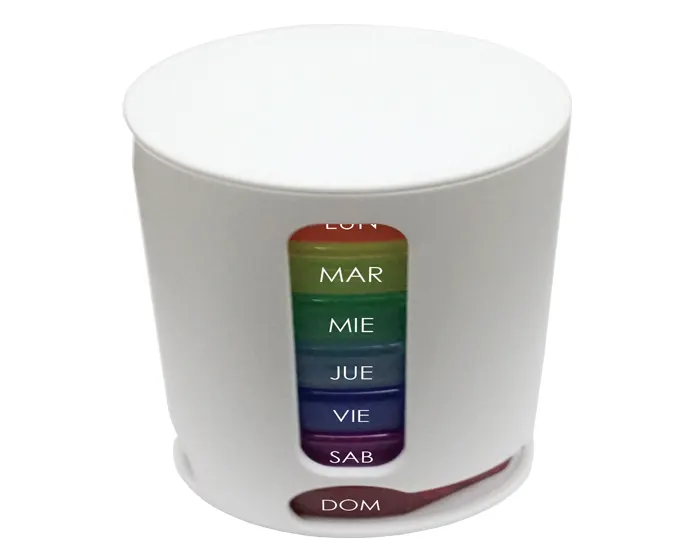 PASTILLERO APILABLE SEMANAL WEEK A2864 BLANCO — clave A2864