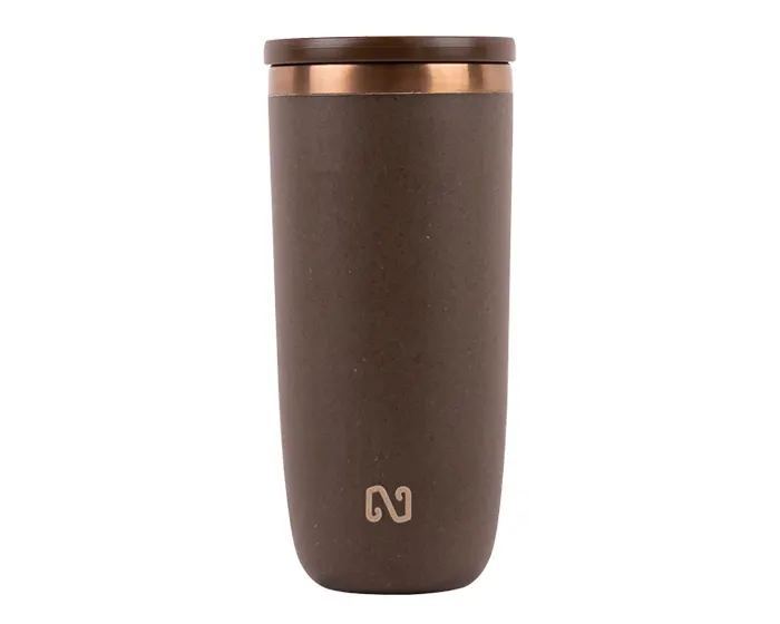 TERMO DOBLE PARED DE GRANO DE CAFÉ NAYAD NEO-TAPA DESLIZABLE A2868 CAFÉ — clave A2868