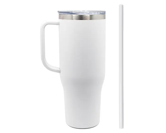TERMO DE ACERO INOXIDABLE DE 1,200 ML. BARNEY A2915 BLANCO — clave A2915