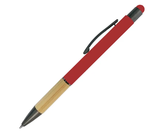 BOLÍGRAFO DE ALUMINIO CON BAMBÚ ELEBAM A2921 ROJO A2921 Rojo