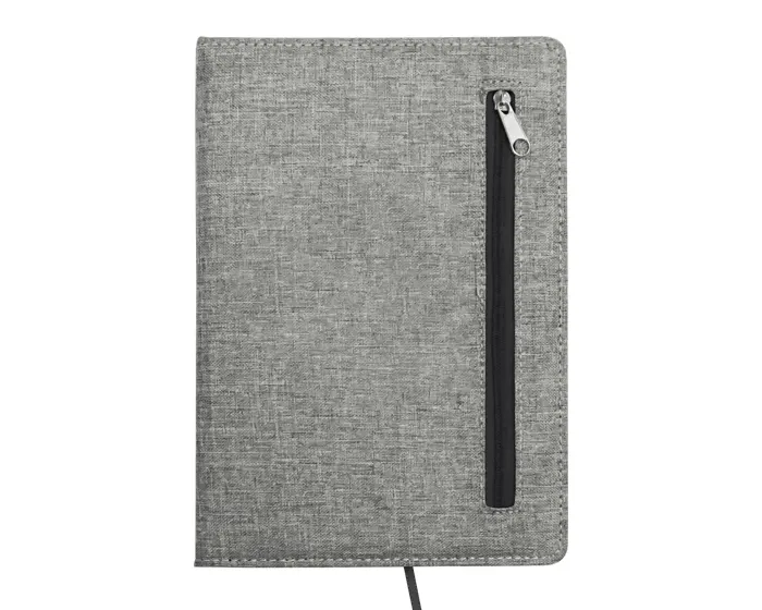LIBRETA CON CIERRE ZIPPER A2922 NEGRO — clave A2922