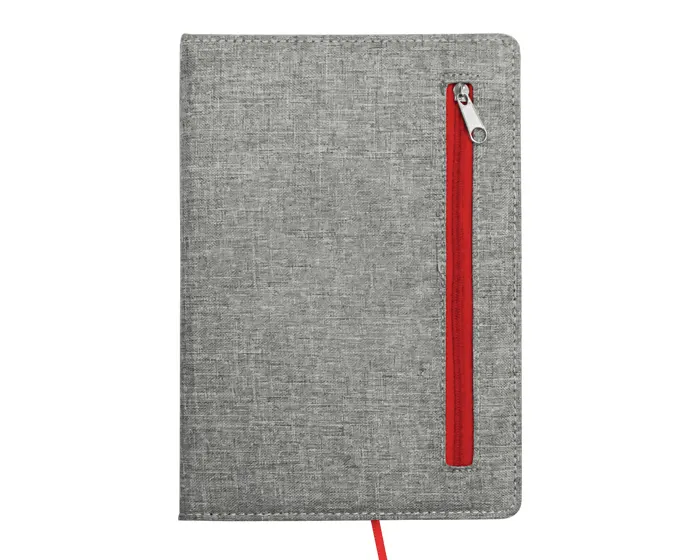 LIBRETA CON CIERRE ZIPPER A2922 ROJO — clave A2922