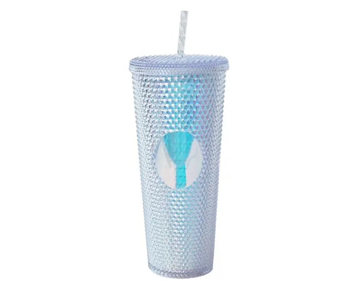VASO DE PLÁSTICO DOBLE PARED TEXTURIZADO COCONUT A2927 TRANSPARENTE — clave A2927