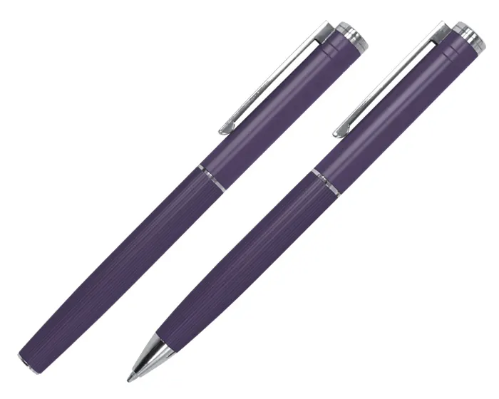 SET DE BOLÍGRAFOS DE METAL MOZART A2941 MORADO — clave A2941