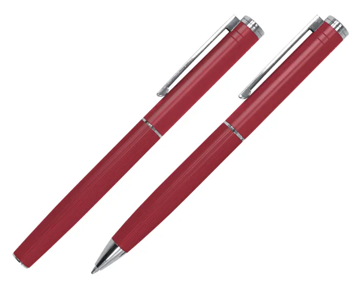 SET DE BOLÍGRAFOS DE METAL MOZART A2941 ROJO — clave A2941