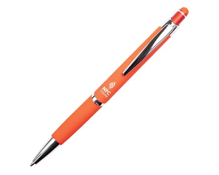 BOLIGRAFO DE ALUMINIO CON CHIP NFC ZANTY A2983 NARANJA — clave A2983