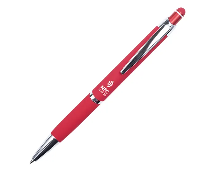 BOLIGRAFO DE ALUMINIO CON CHIP NFC ZANTY A2983 ROJO — clave A2983