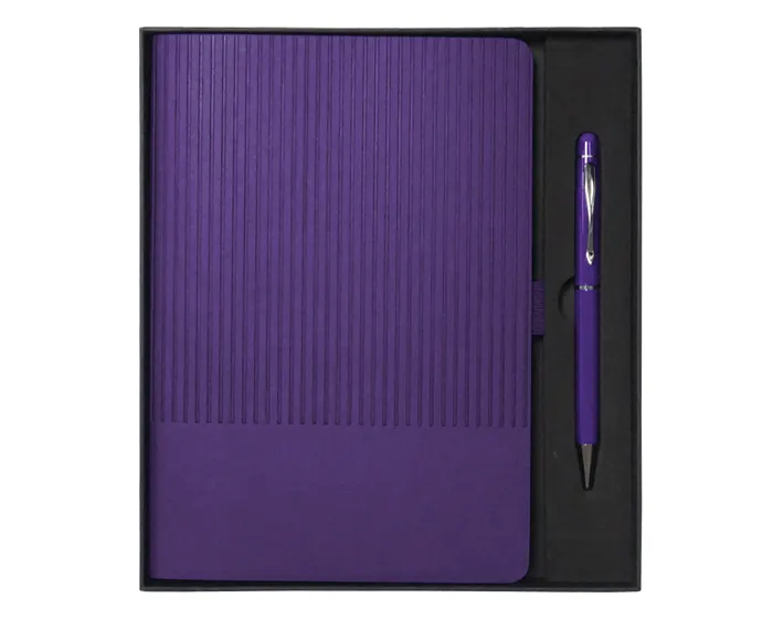 SET DE LIBRETA CON BOLIGRAFO NERUDA A3018 MORADO — clave A3018