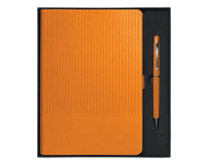 SET DE LIBRETA CON BOLIGRAFO NERUDA A3018 NARANJA — clave A3018