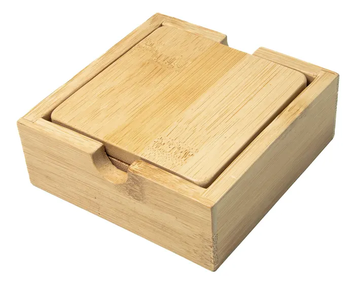 JUEGO DE PORTAVASOS DE BAMBÚ MANDALA A3019 ÚNICO — clave A3019