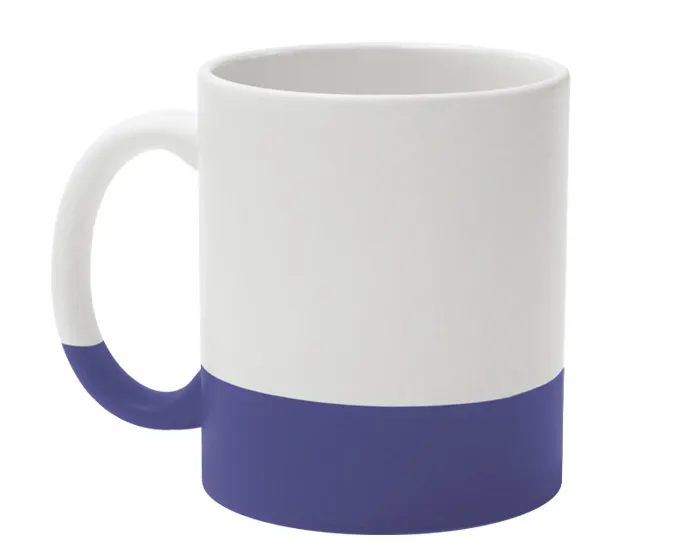 TARRO BICOLOR MATE DE SUBLIMACIÓN 11 OZ GRES A3022 AZUL A3022 Azul